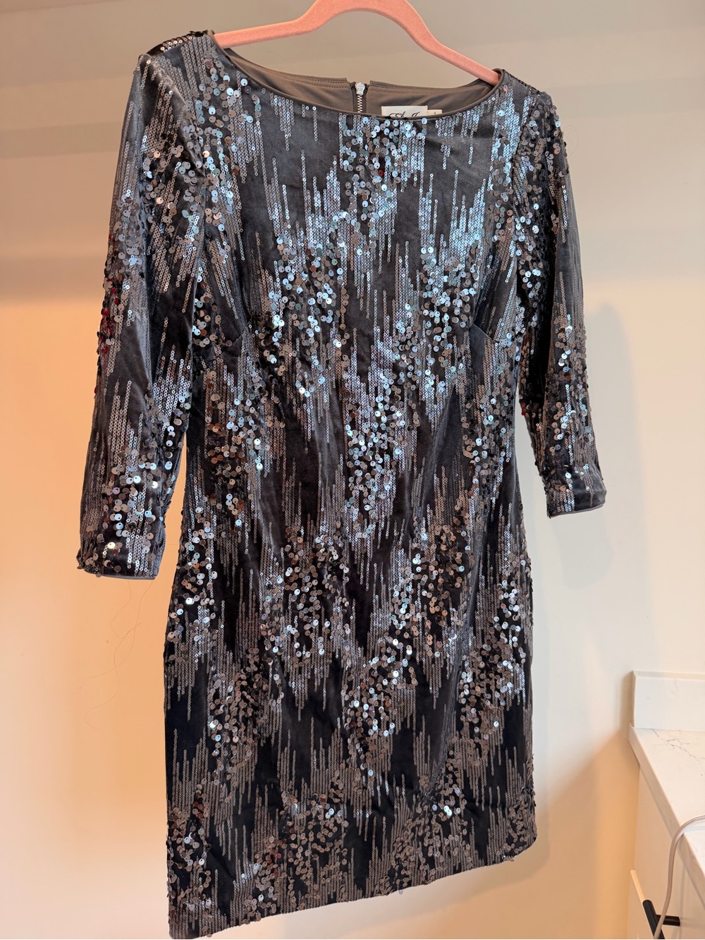 Eliza J Black Sequin Midi Dress